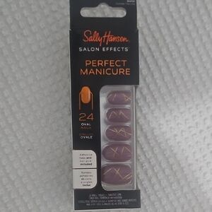 NWT Sally Hansen Purple and Gold‎ Salon Effects Manicure Set